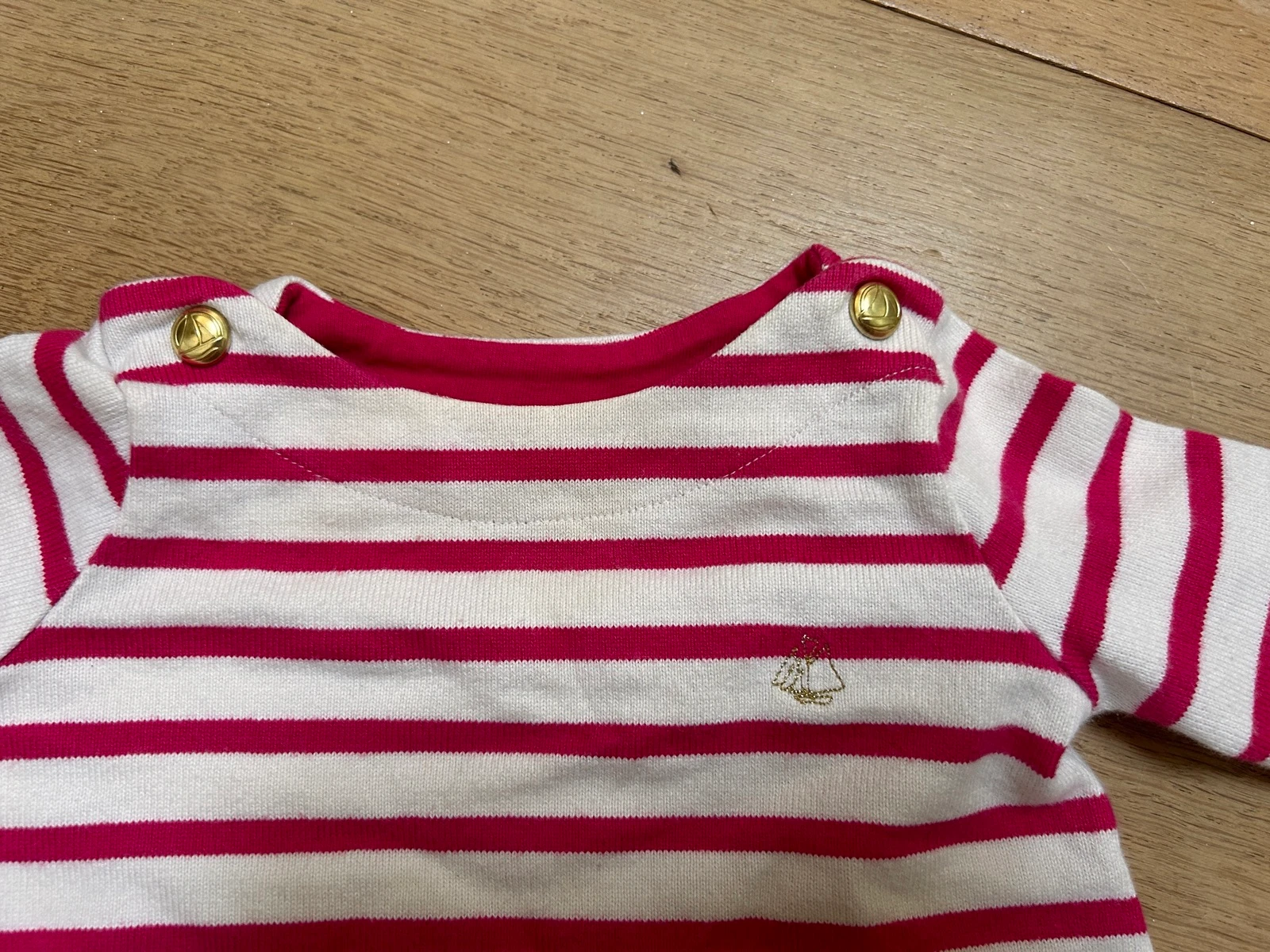 Adorável vestidinho com listras rosas Petit Bateau – photo 2